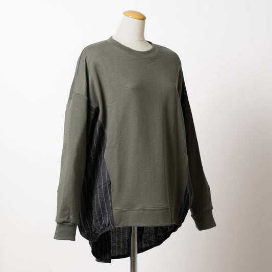 裏毛切替えコクーンチュニック