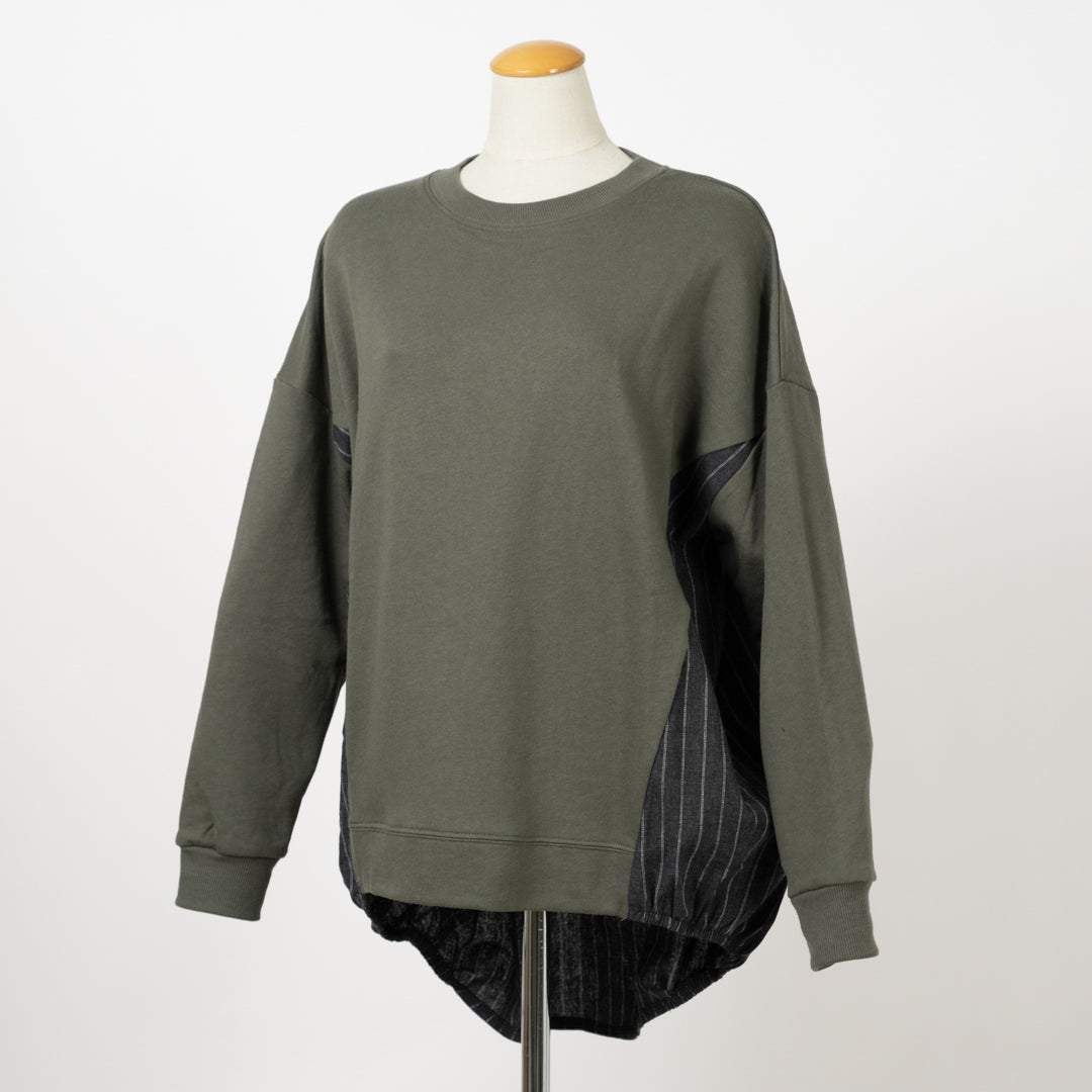 裏毛切替えコクーンチュニック