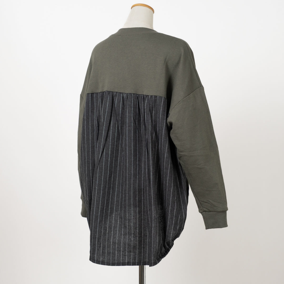 裏毛切替えコクーンチュニック