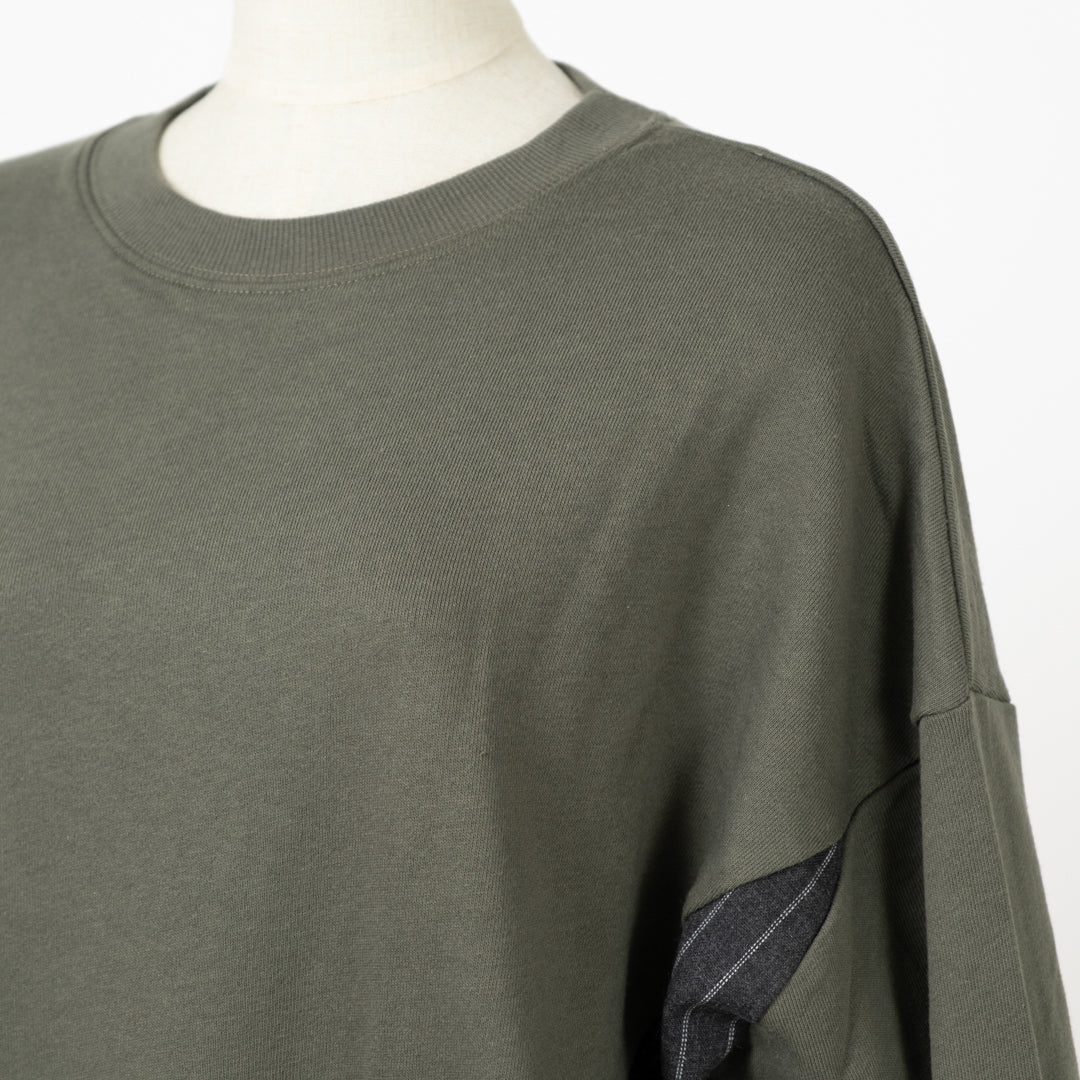 裏毛切替えコクーンチュニック