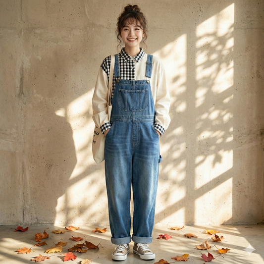 お散歩刺しゅう切替ブラウス