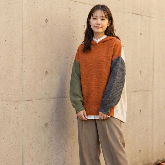 ネップニットパーカー