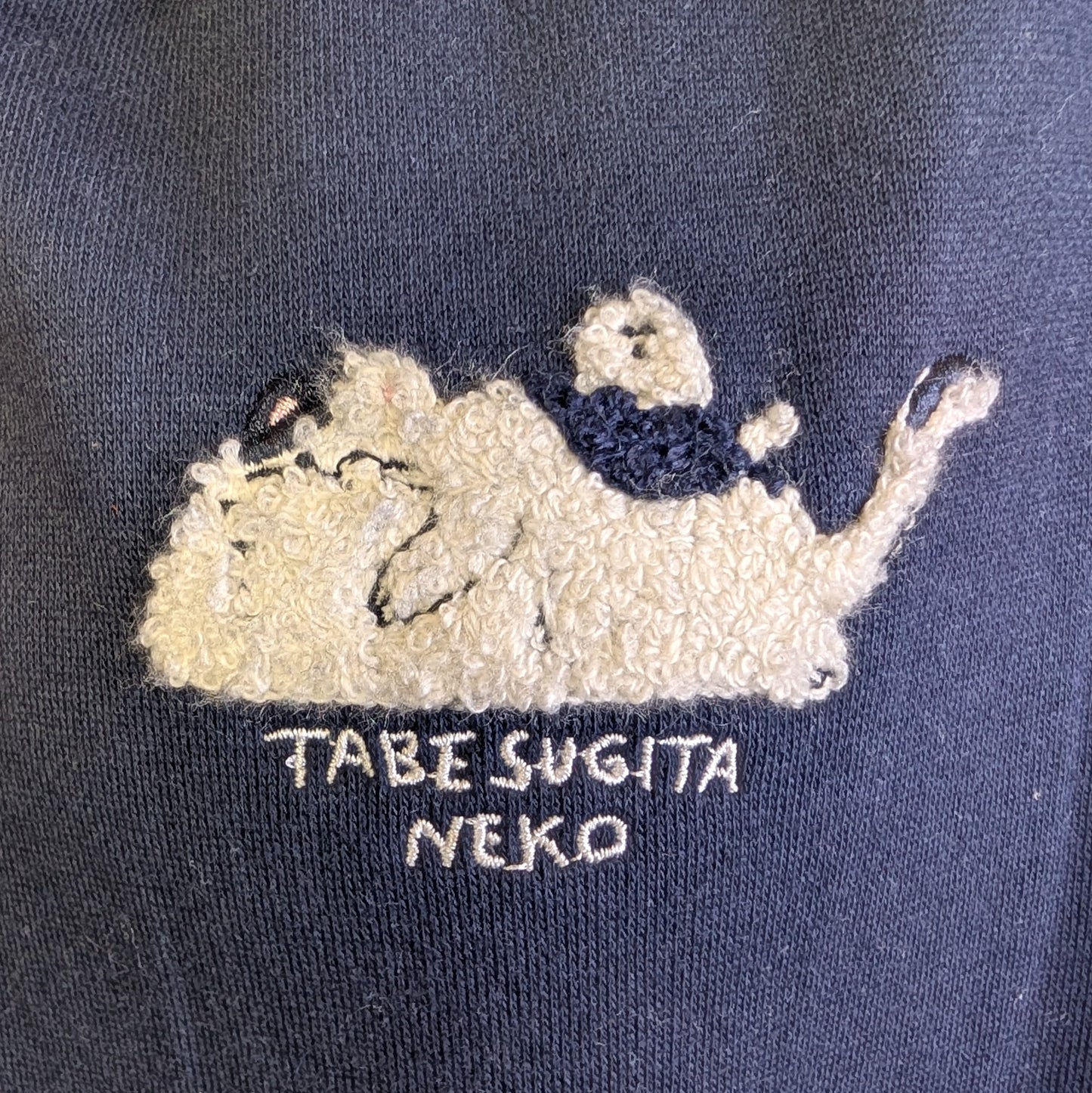 食べ過ぎた猫裏起毛パーカー