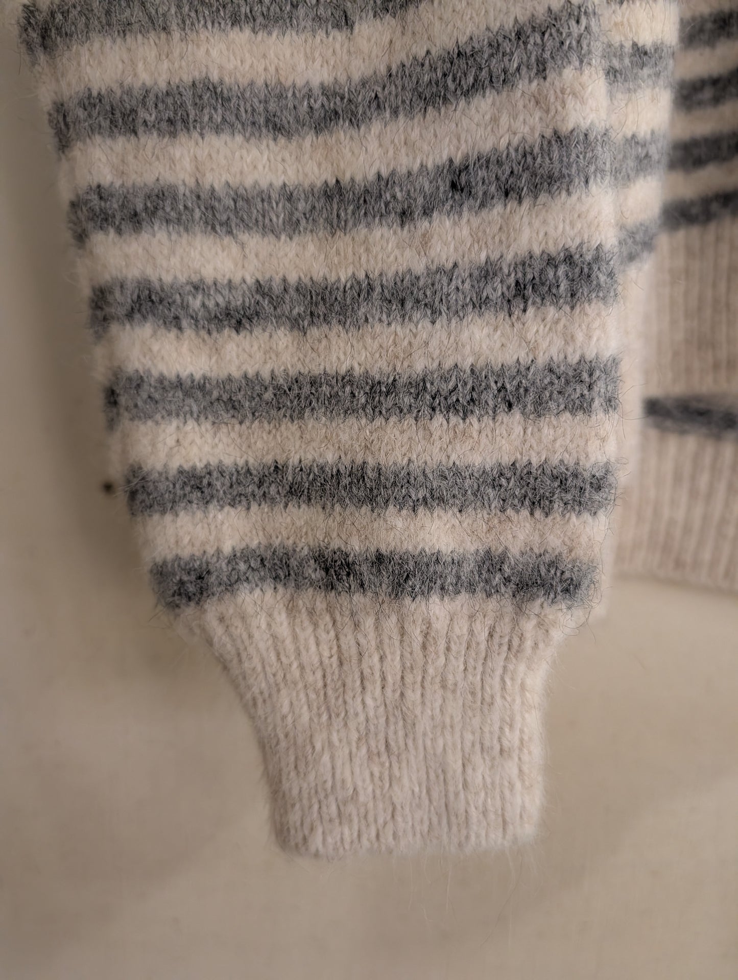 メランジ配色切替カーディガン