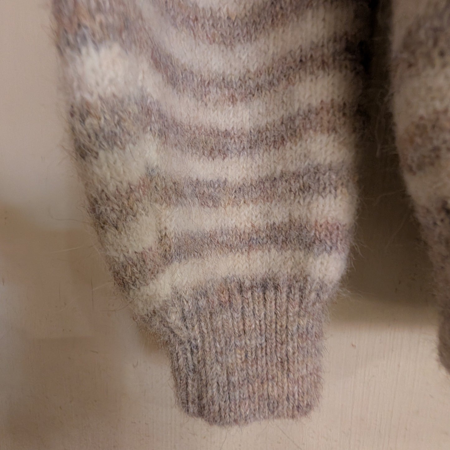 メランジ配色切替カーディガン