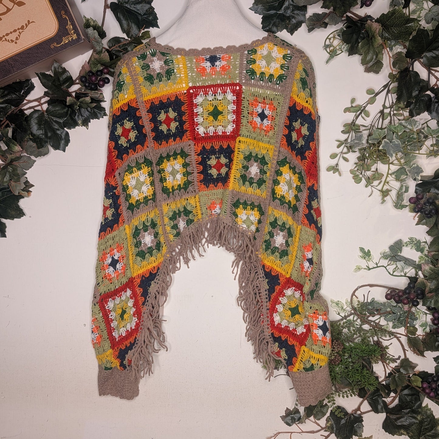 ボヘミアンフローラポンチョ