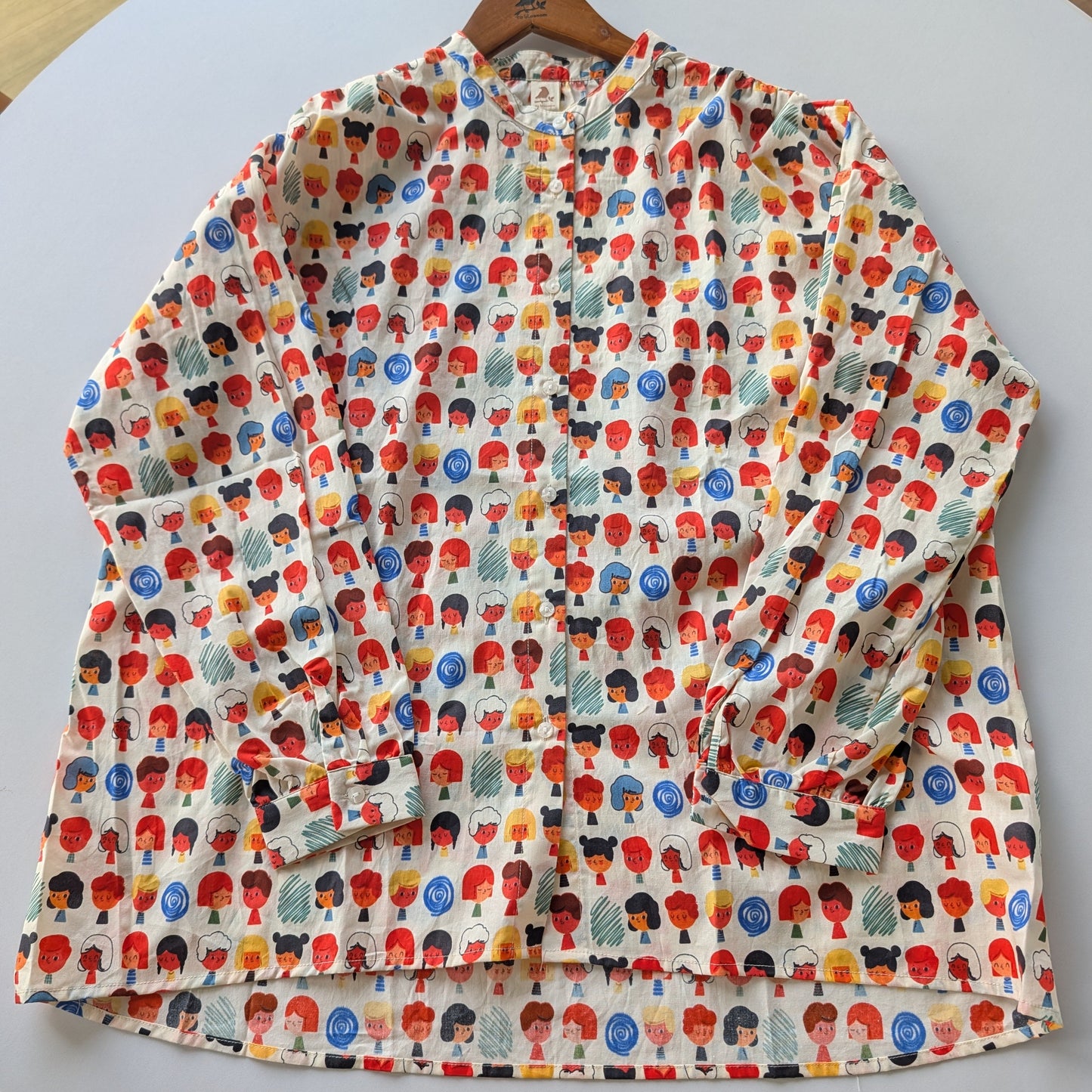 プリントギャザーブラウス