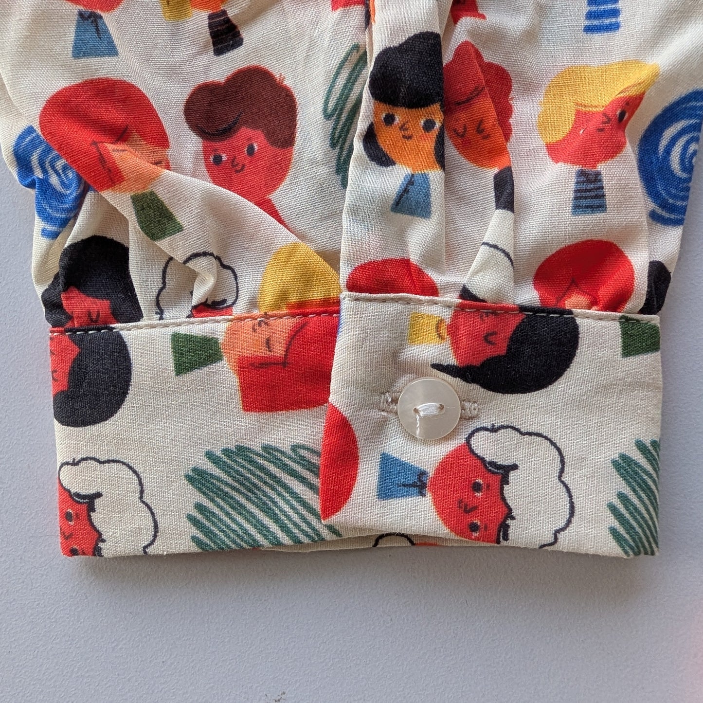 プリントギャザーブラウス