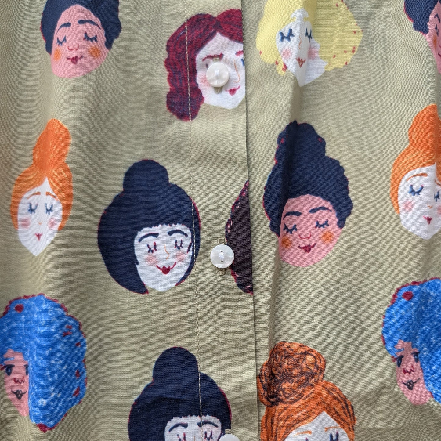 プリントギャザーブラウス