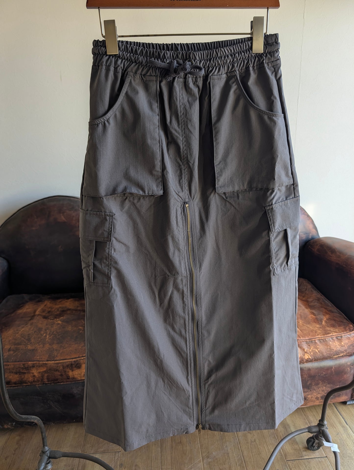 前ZIPロングスカート