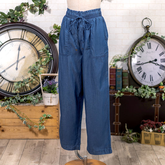 テンセルデニムベイカーパンツ