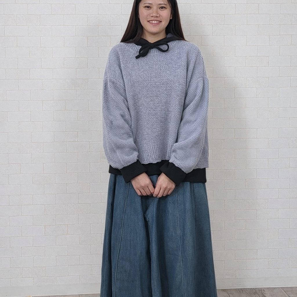 スカラッププルオーバー