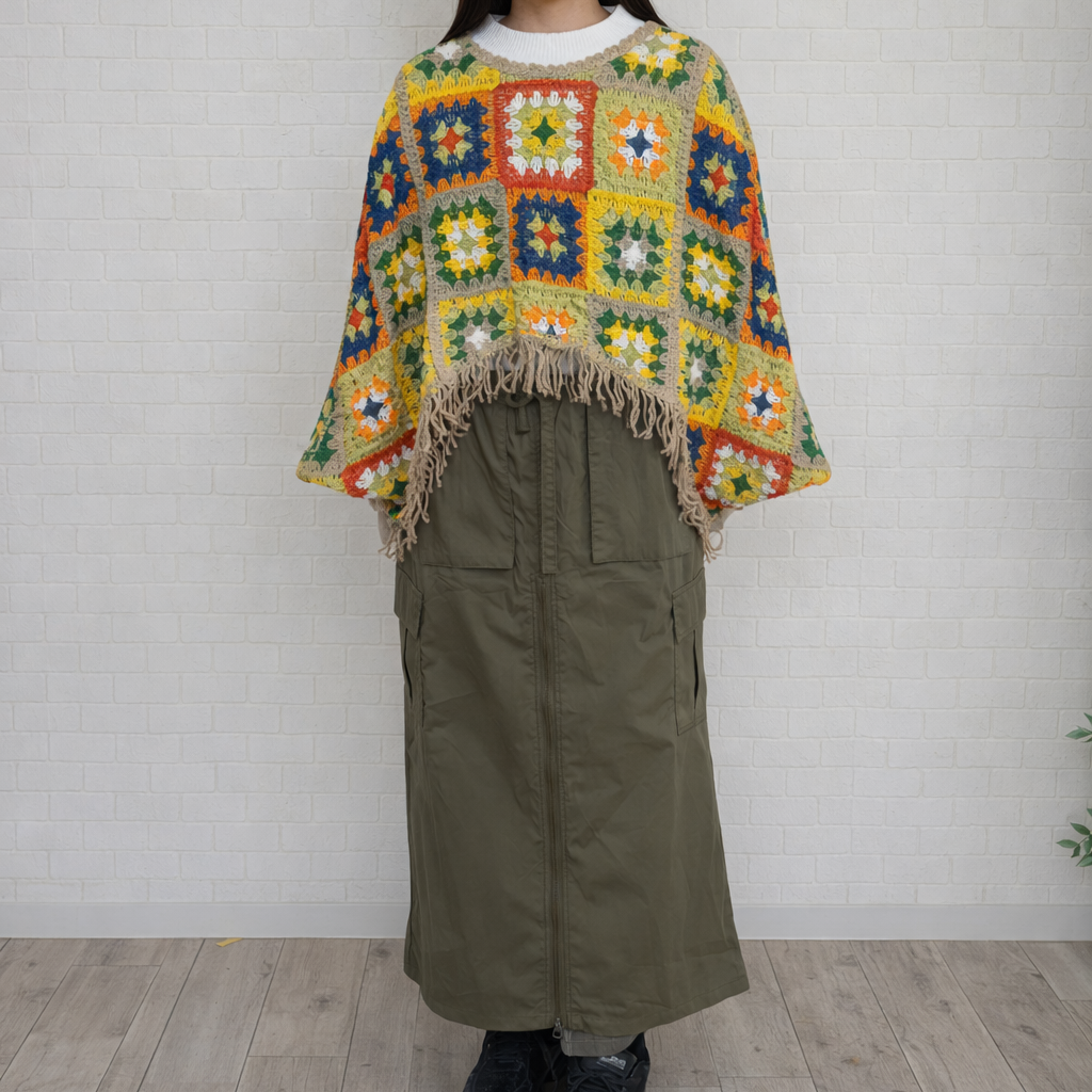 前ZIPロングスカート