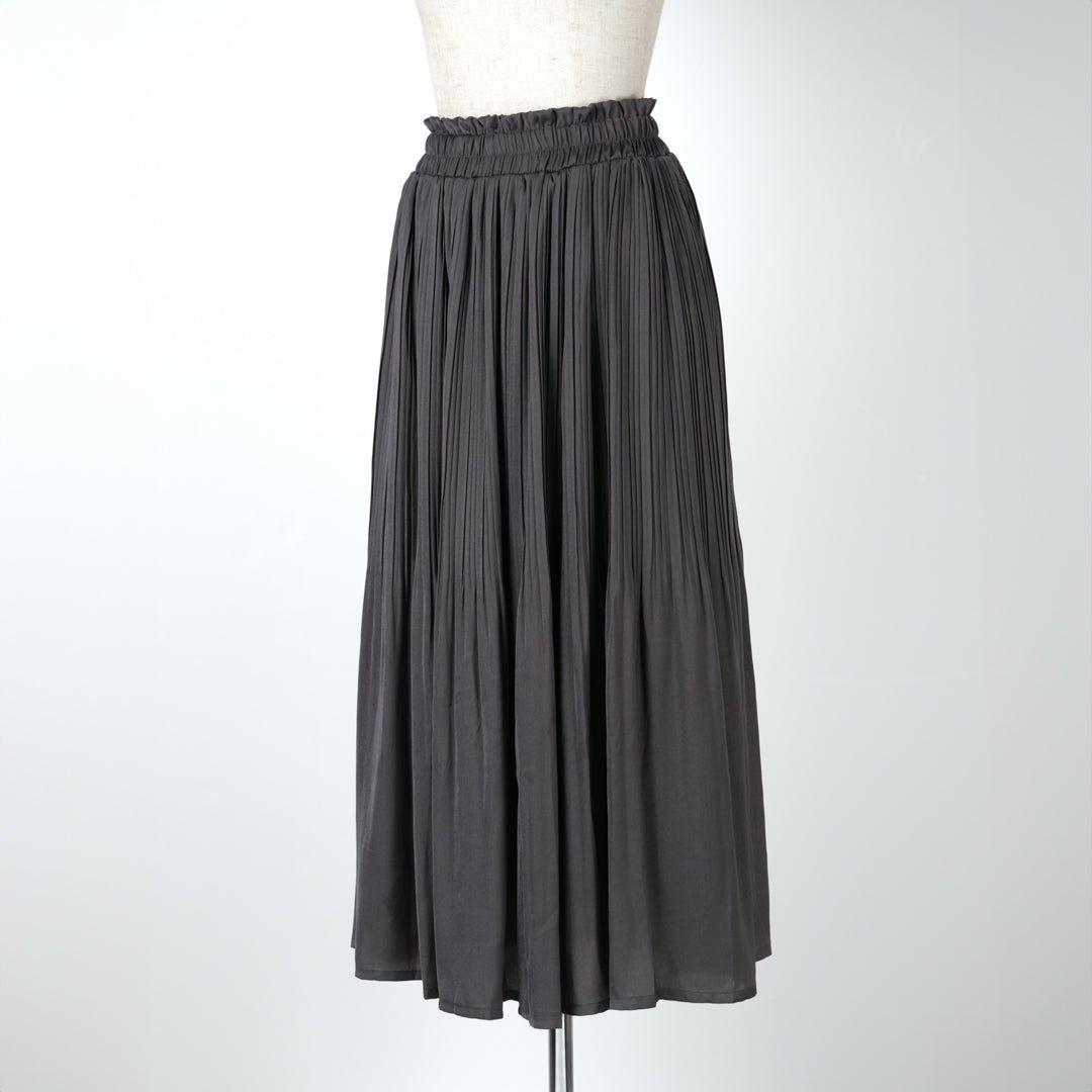 ヴィンテージサテン消しプリーツスカート - to blossom (8207675293828)