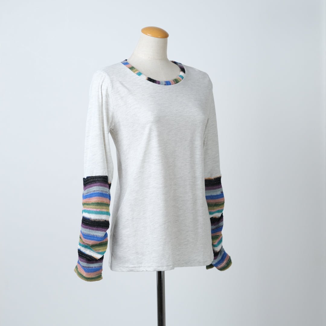 袖ジャガード切替プルオーバー - to blossom (8200650981508)