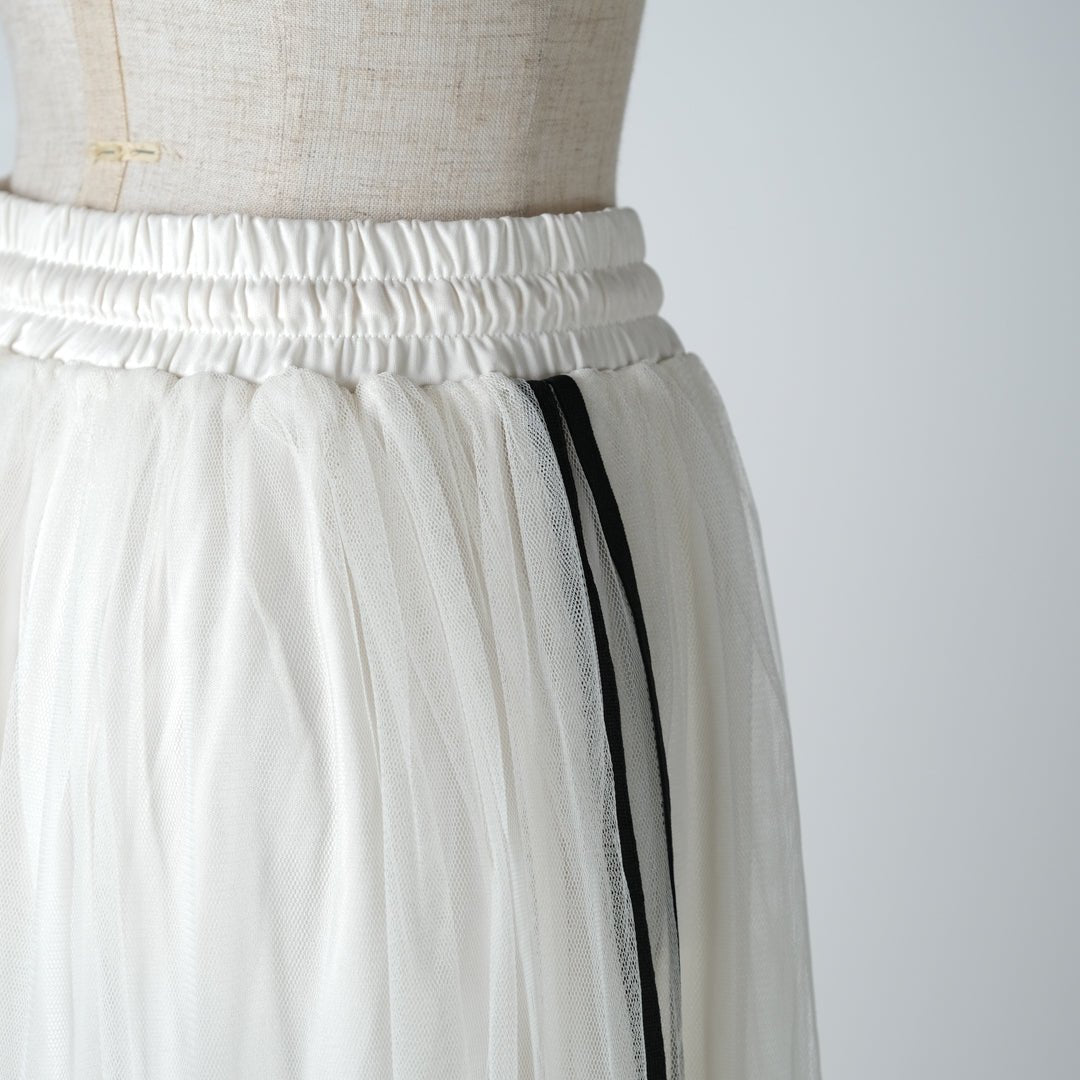 サイドライン入りギャザースカート - to blossom (8207674605700)