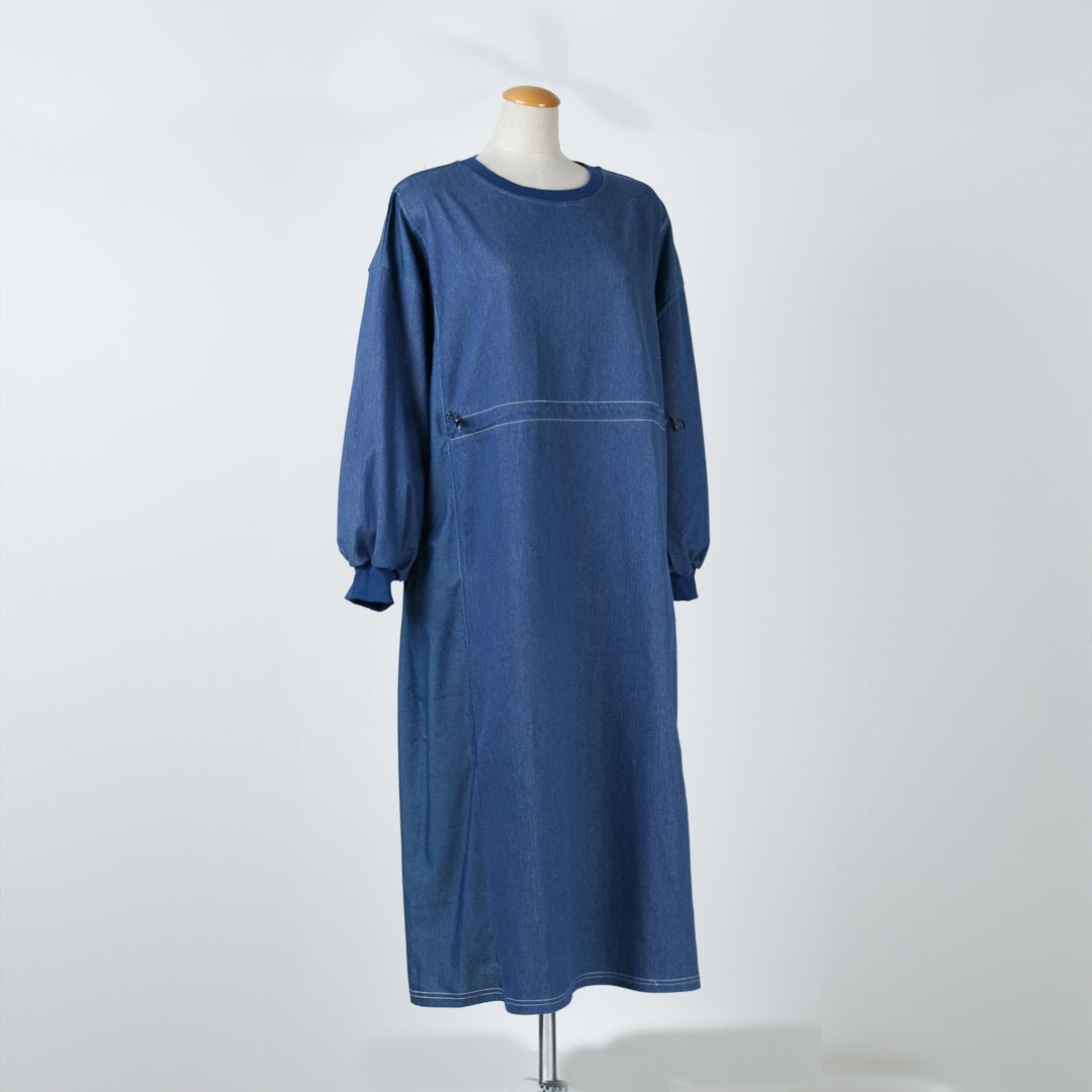 デニム風ポケットワンピース - to blossom (8207639511172)