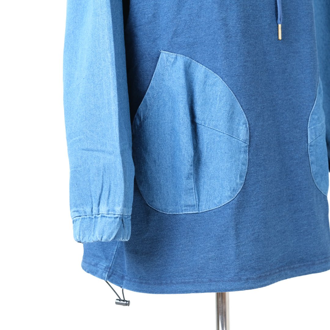 インディゴ裏毛ルーズハイネックドロスト - to blossom (8207635742852)