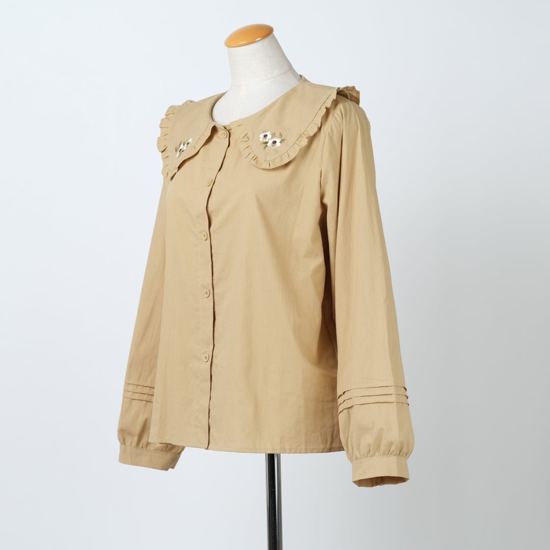 襟花刺しゅうブラウス - to blossom (8200247312516)