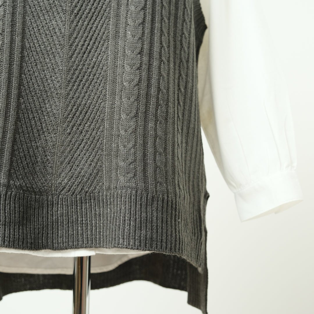 ニットベスト＋ブラウスアンサンブル - to blossom (8189758701700)