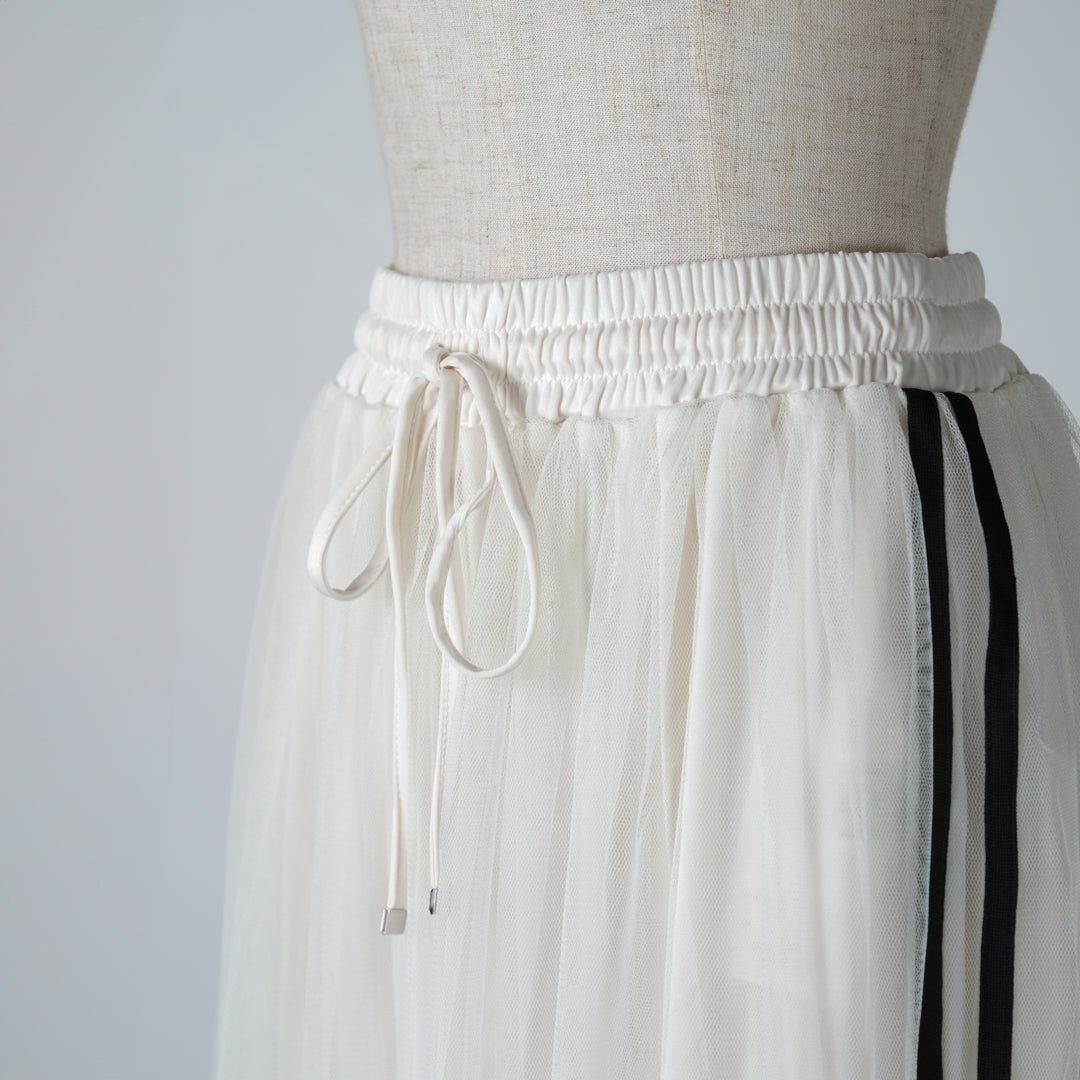 サイドライン入りギャザースカート - to blossom (8207674605700)