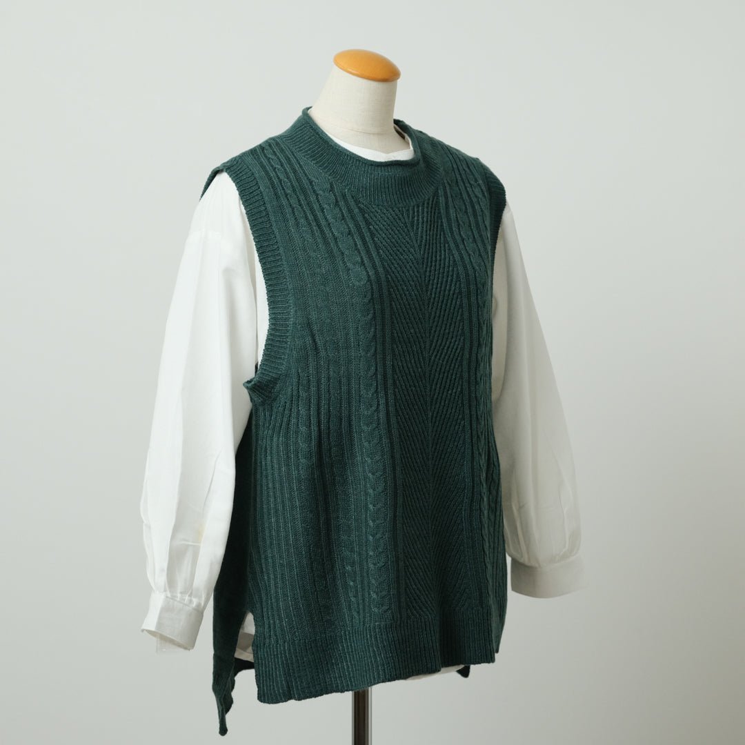 ニットベスト＋ブラウスアンサンブル - to blossom (8189758701700)