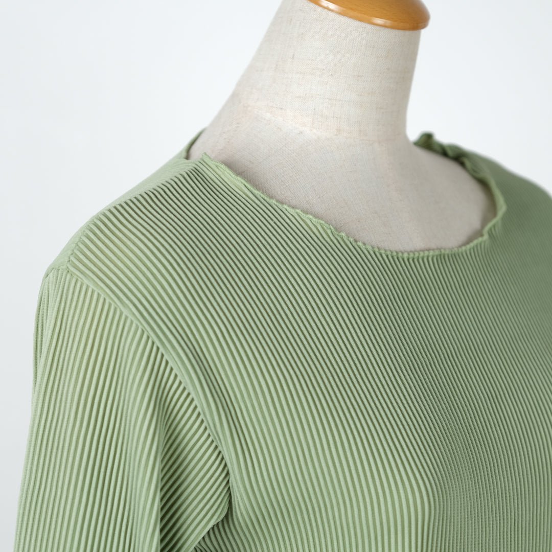 フレア袖プリーツメローカットソー - to blossom (8213526642820)