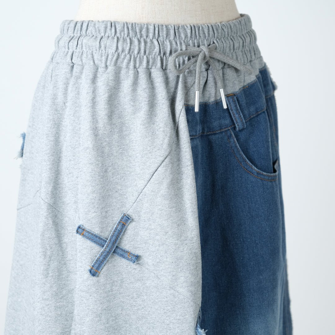 切替デニムスカート - to blossom (8198991544452)