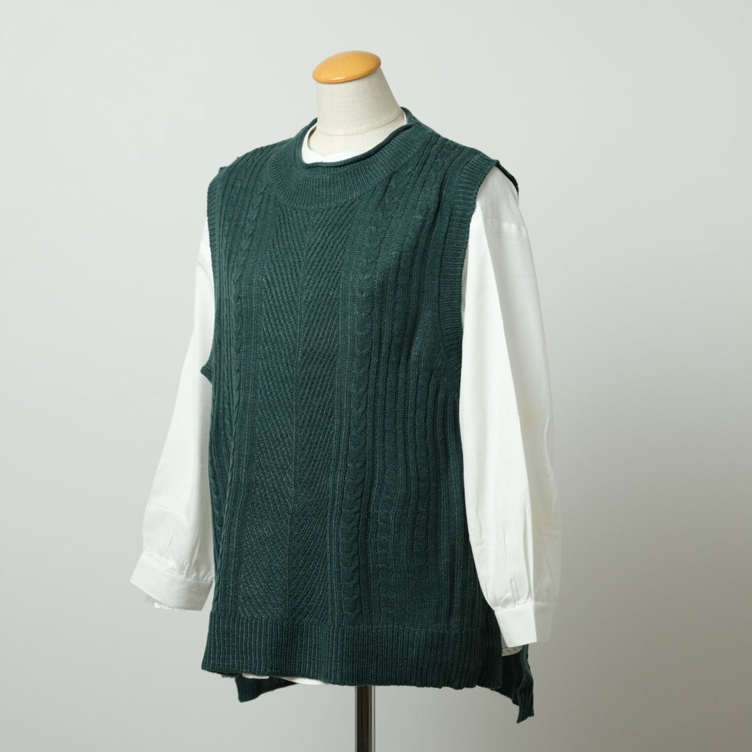 ニットベスト＋ブラウスアンサンブル - to blossom (8189758701700)