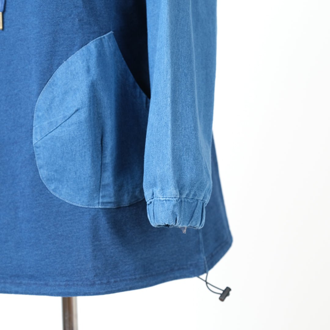 インディゴ裏毛ルーズハイネックドロスト - to blossom (8207635742852)