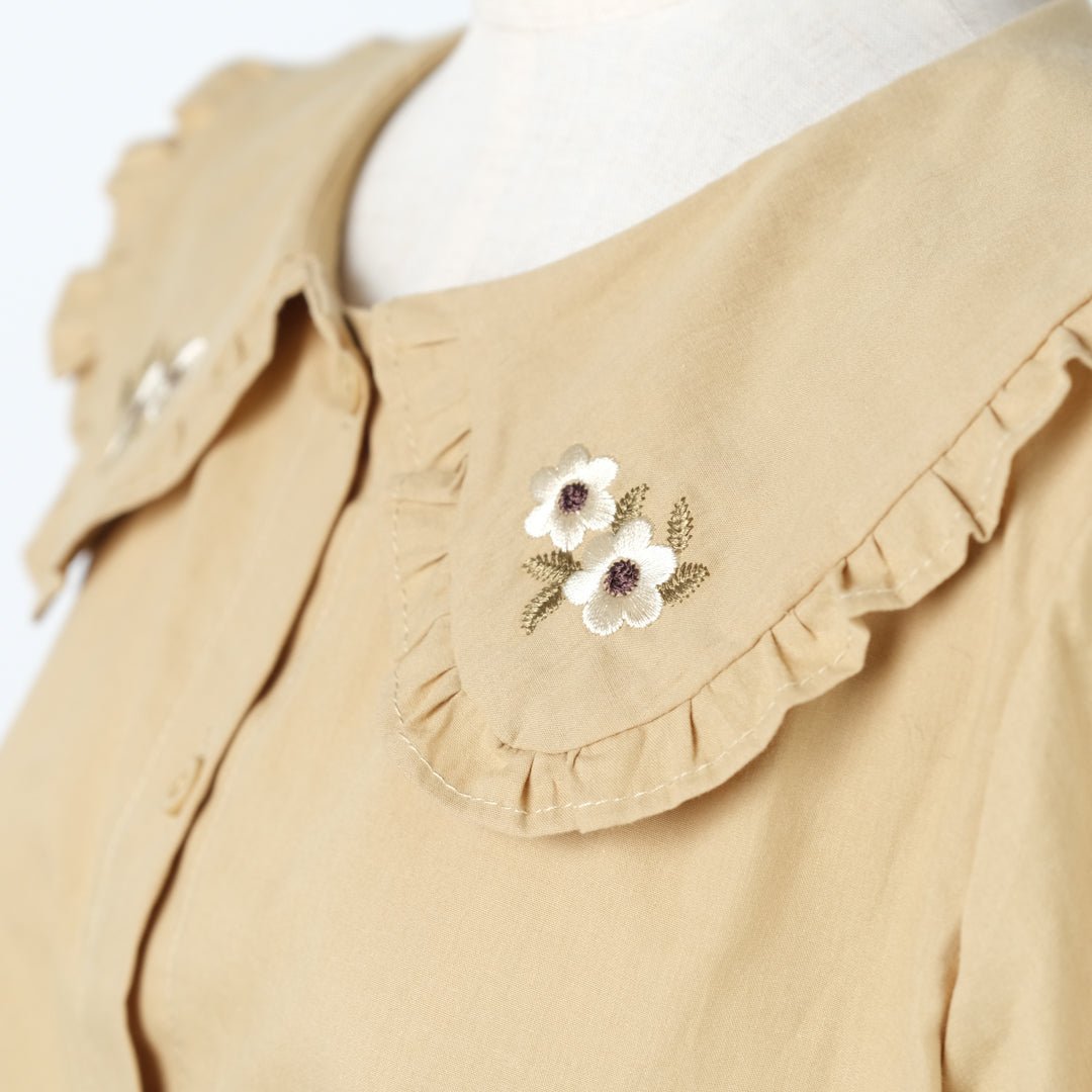 襟花刺しゅうブラウス - to blossom (8200247312516)