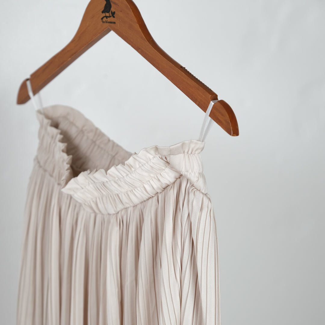 ヴィンテージサテン消しプリーツスカート - to blossom (8207675293828)