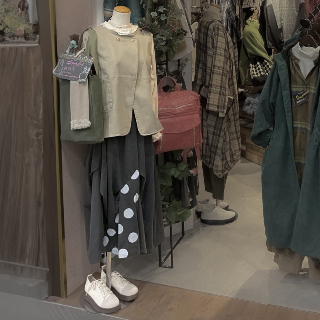 ドット切替アシメスカート - to blossom (8184659705988)