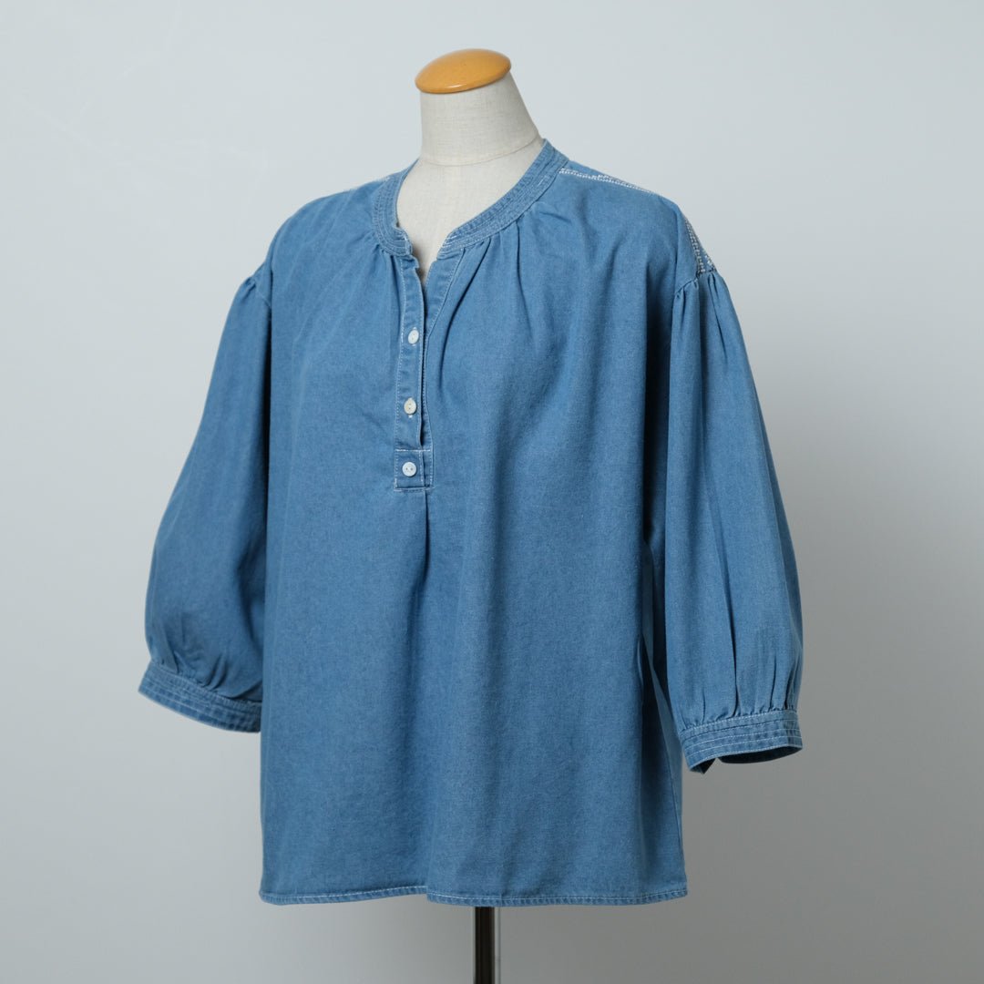 スキッパーライトデニムシャツ - to blossom (8194576154756)