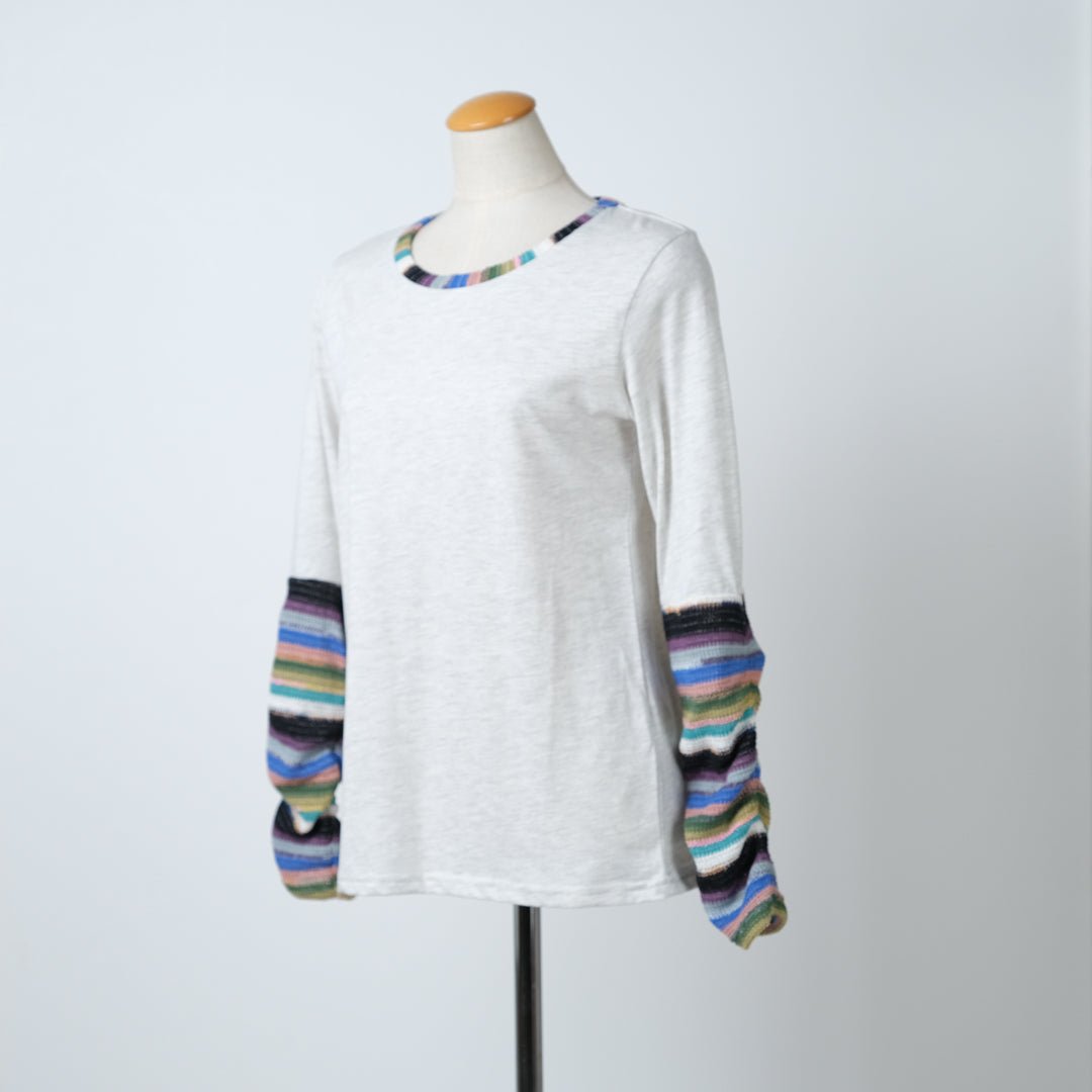 袖ジャガード切替プルオーバー - to blossom (8200650981508)