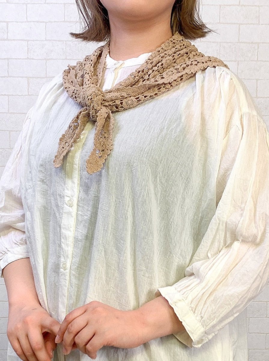 コットンレース刺繍スカーフ - to blossom (7251674071172)