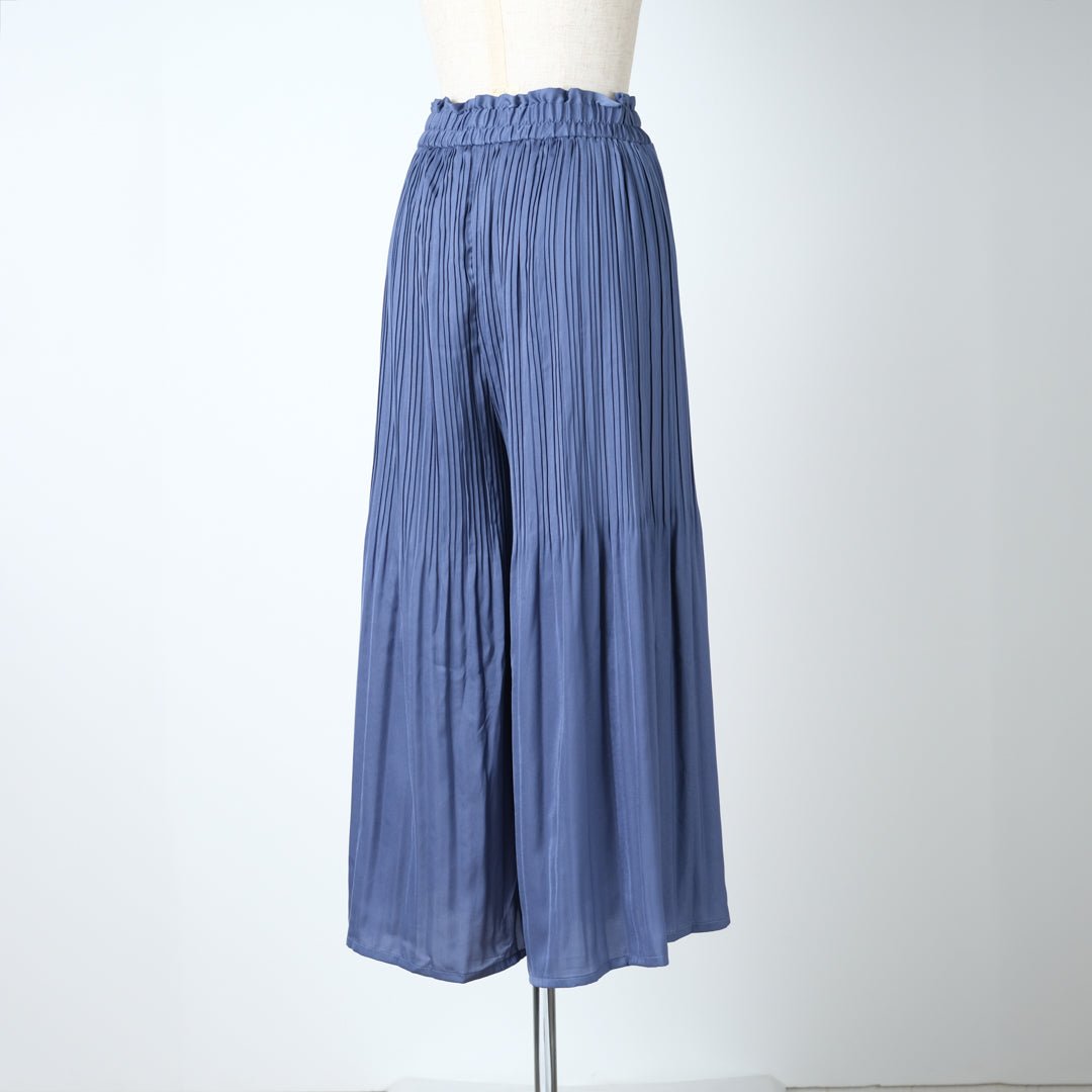 ヴィンテージサテン消しプリーツパンツ - to blossom (8207676145796)