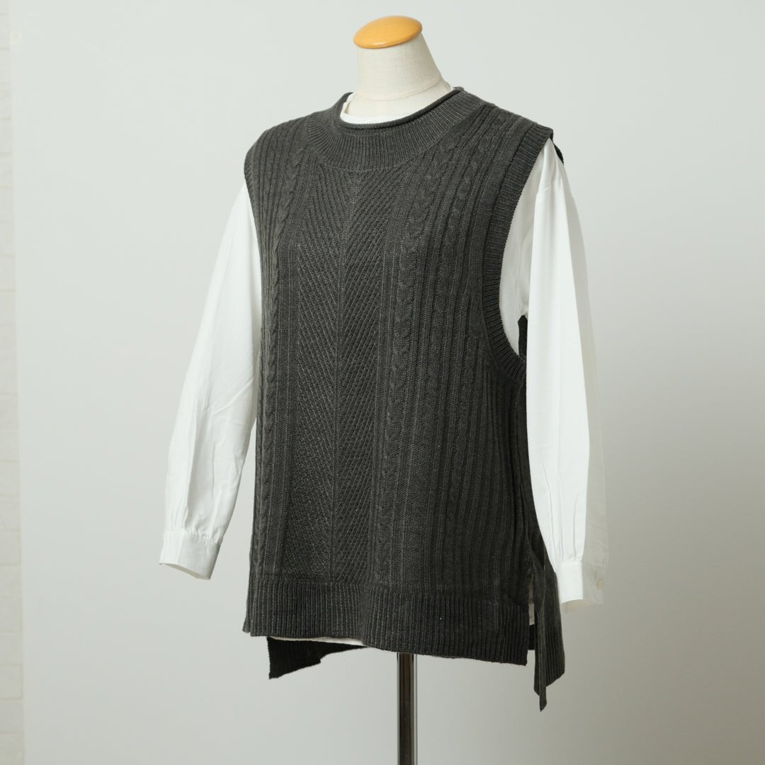 ニットベスト＋ブラウスアンサンブル - to blossom (8189758701700)