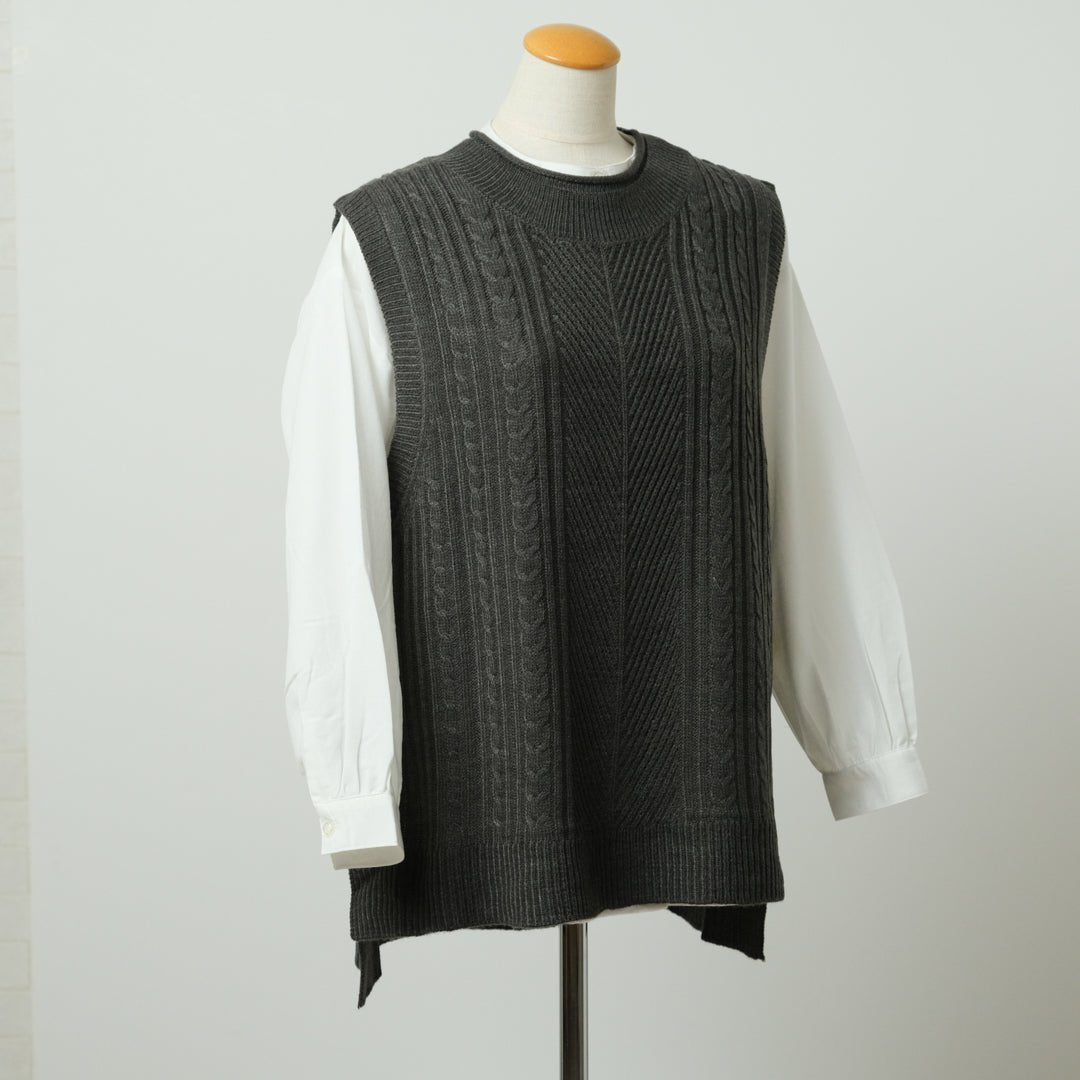 ニットベスト＋ブラウスアンサンブル - to blossom (8189758701700)