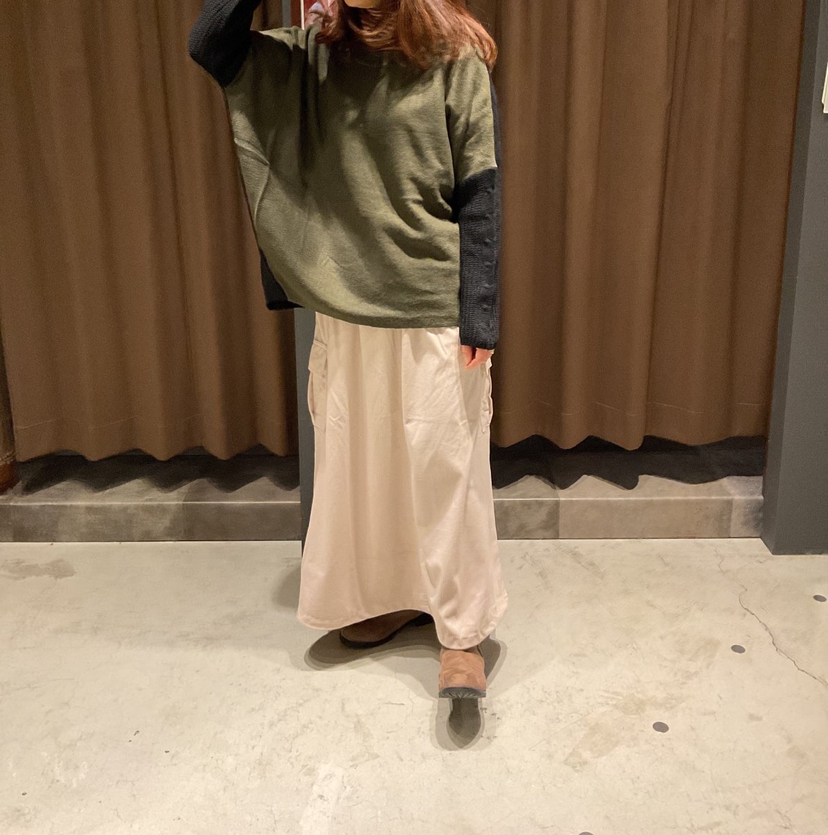 袖ケーブル配色ニットプルオーバー - to blossom (8183231938692)