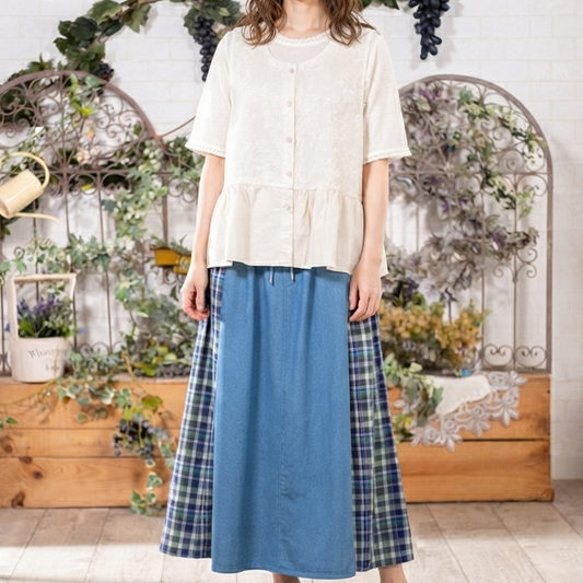 ﾊｰﾌﾞ刺繍のペプラムベスト　324_CCT3521