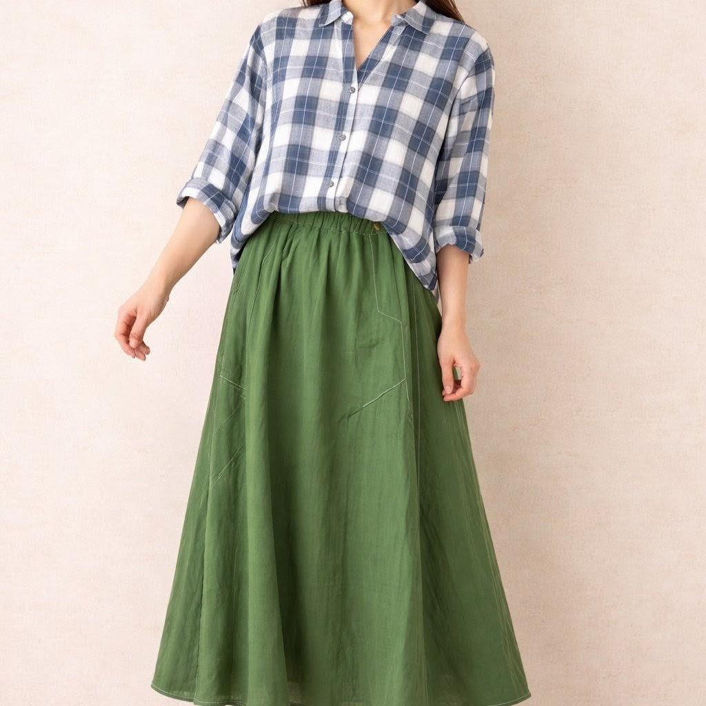 Wガーゼフレアスカート