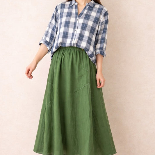 Wガーゼフレアスカート
