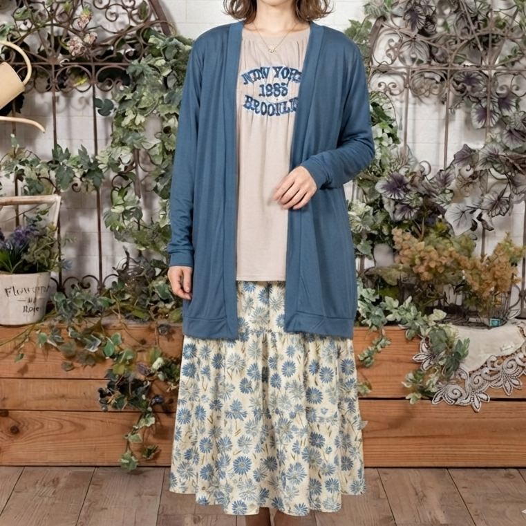 接触冷感シャーリングフレンチスリーブ