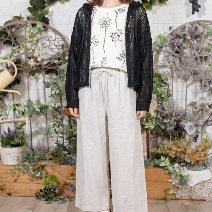 前身布帛花柄プルオーバー702_680289JO