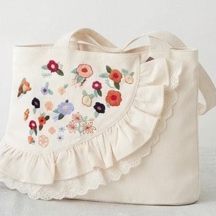 花柄ﾚｰｽのふんわりBAG