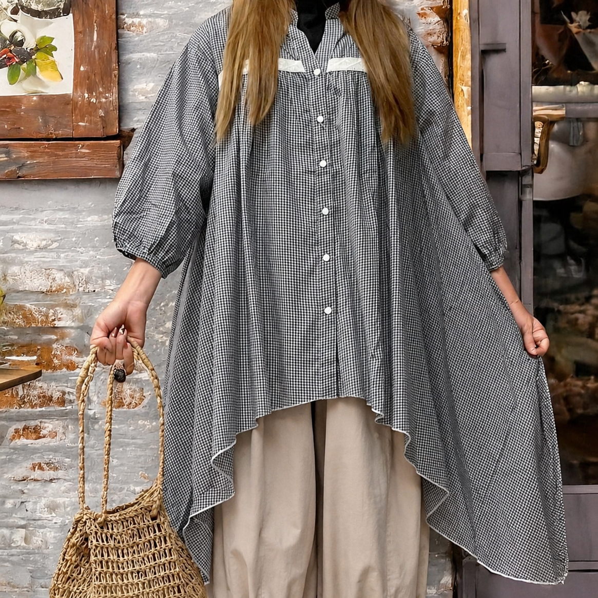 【再入荷！】天使のブラウス　ギンガムチェック