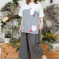 menndako発砲ﾌﾟﾘﾝﾄＴシャツ