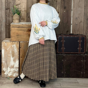 ミモザ刺繍のボリューム袖プルオーバー - to blossom (7200328286340)