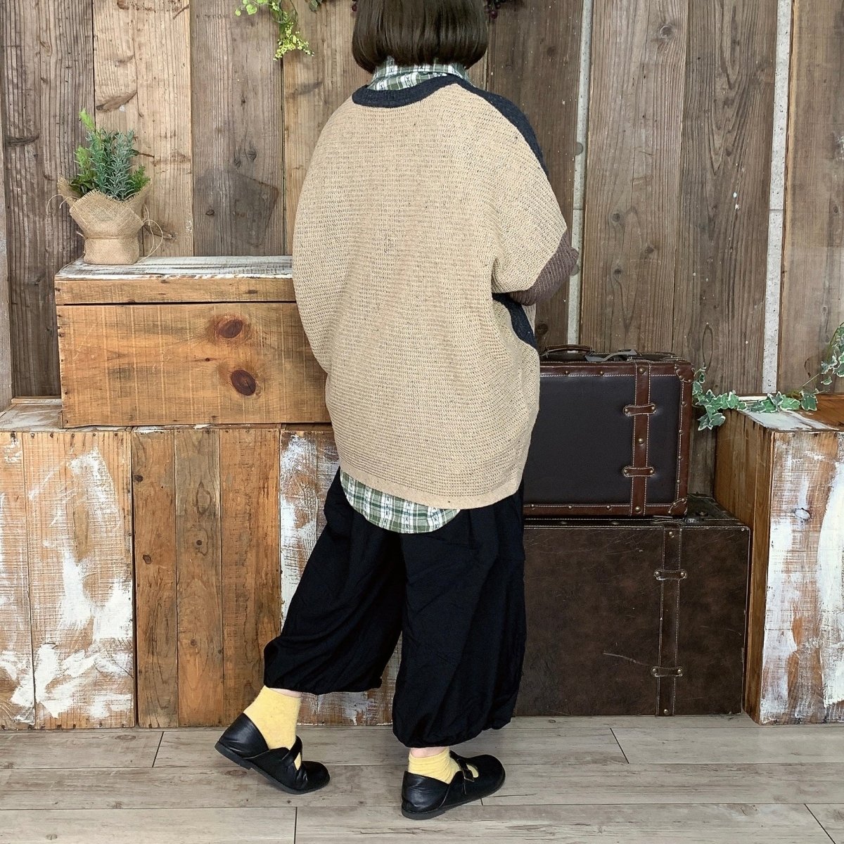 ゆったりらくちんイレギュラーバルーンパンツ - to blossom (7194114654340)